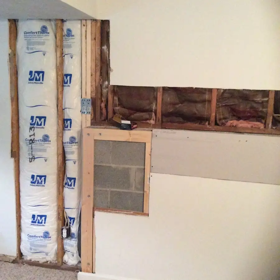 Wall insulation replacement during Contents Cleaning & Restoration in Eastham